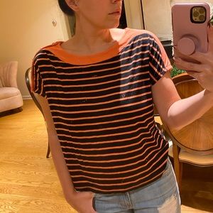 Nordstrom Brand Casual Tee-Shirt Striped Top
